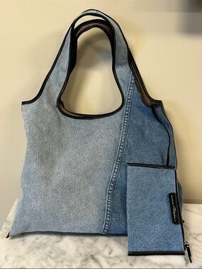 Phillip Lim • Denim Tote Bag and Matching Pouch